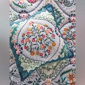 Anthropologie THEODORA COTTON FLORAL PRINTED EURO SHAM Style No. 4540H50…